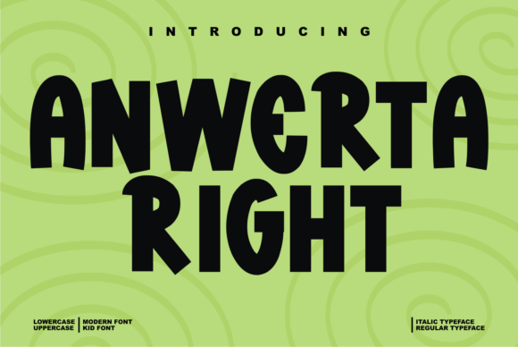 Anwerta Right Font
