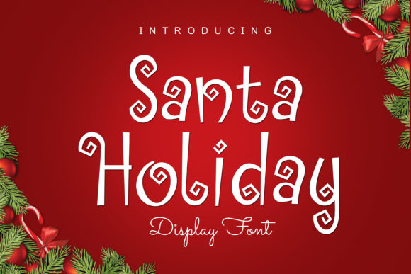 Santa Holiday: A Festive Display Font for Winter Editorial Design