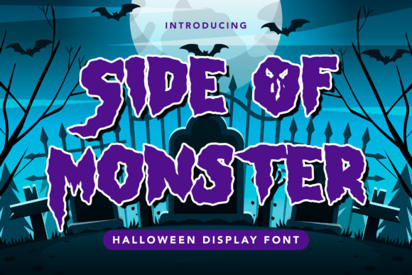 Side of Monster Font for Halloween Branding