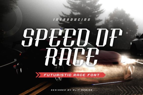 Speed of Race Font: A Bold Display Typeface for Sporty Campaigns
